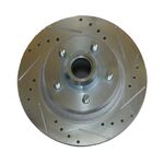 Drilled/slotted/plated 11.75" rotor for '73+ Mopar A/B/E/F/M/J/R Body Knuckles
